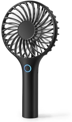 Ambandier Hand Held Fan,Portable Handheld USB Rechargeable Fans with 3 Speeds, Battery Operated Mini Fan Desk Desktop Fans Holiday Essentials Travel for Home Office Bedroom Outdoor Travel
