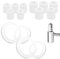 Door Fitting Rings 100 PCS Plastic Washer for Door Hinges Noise Reduce Space Washer Round Flat Nylon Gasket Mounting Ring for Room Door Hinge, Thickness 1mm and 2mm