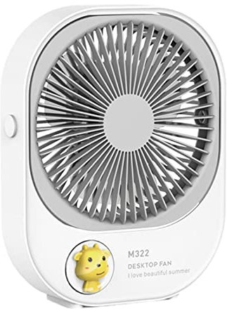 BEBIKR Mini ventilador de mesa de ángulo ajustable de 1500 mAh, pequeño aire acondicionado, mini ventilador de escritorio, viento fuerte para dormitorio, oficina, viajes