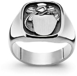 MUAU Schmuck Wappenring Silber 925- Premium Echtschmuck für Damen und Herren