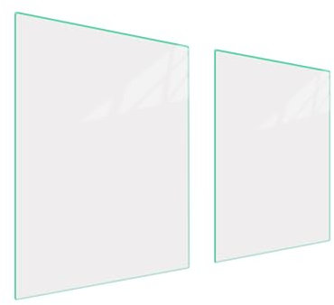 DarHaus Copri piano cottura induzione 85x52 cm copertura per piano cottura in vetroceramica 1 pezzi universale per piastre di cottura paraspruzzi tagliere in vetro temprato bianco