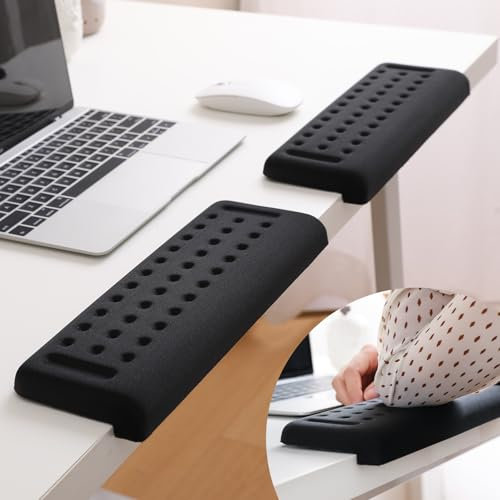 Dahoon Holly L-förmige Schreibtisch EdgeRest, 2-teiliges Set, Plam & Handgelenk & Unterarm & Ellbogen Komfort Unterstützung für Tisch oder Schreibtisch Kante, Rutschschutz (30 * 10cm)