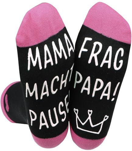 MEJOSER Socken Mama Rutschfest Lustig Geschenke für Frauen Männer Weihnachtsgeschenke Valentinstag Geburtstag Muttertag Mutter Lustige Socken