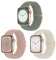 YOURKAY 3 Pezzi Cinturino Smartwatch, Cinturino Orologio per iWatch 38mm 40mm 41mm Cinturini in Nylon Intrecciato, Pesce Intrecciato Metallo Regolabile Fibbia Watch Strap