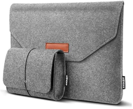 Housse de protection légère en feutre pour ordinateur portable 15,3/15,4/41,1 cm - Compatible avec Asus Thinkpad Microsoft Notebook Chromebook, Apple MacBook Air Pro 15 (gris clair, 15,6)