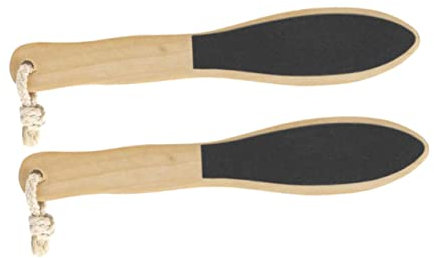 ADOCARN 2stücke Fußpflege Doppelseitiger Holzschaber Zur Sanften Hornhautentfernung Und Peeling Abgestorbener Haut Für Glatte Füße Für Heim-pediküre