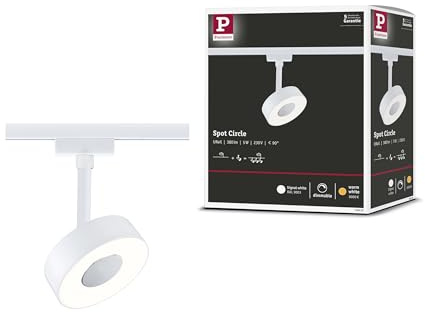 Paulmann URail Schienenspot Circle 230V Signalweiß (Dimmbar, 3000K)