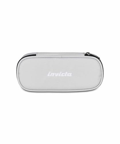 Invicta Portapenne Scuola Lip, Grigio, Effetto Shine e glitter, Taschino Interno con Zip e Passanti Elastici Portapenne, Accessori Zaino, Scuola Media e Superiore, Per Ragazzo e Ragazza