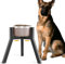 ADENGL Support de gamelle pour chien de taille moyenne - Largeur réglable - Gamelles surélevées pour chiens de 7 à 10,6 pouces de large - Support de gamelle unique de 30,5 cm de haut (gamelle non