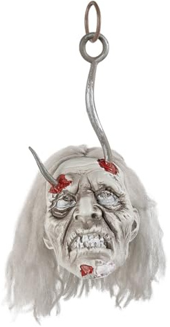 Boland - Zombie Kopf mit Lichtern | Interaktive Halloween-Dekoration mit Lichteffekten