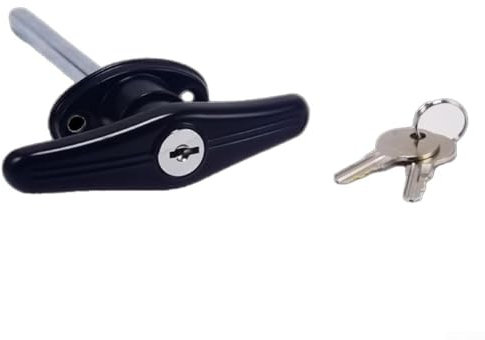 Garage Door Lock T Handle Rear Fix Keyed To Differ Caravan Garage Shed Campervan, Door Lock-Tool Box T Lock Replacement for Trailer Caravan Canopy(Short)