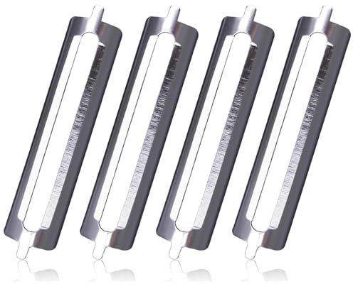 4 Stück Sparschäler Tupper,Sparschäler Ersatzklingen Spargelschäler Ersatzklinge,Edelstahl Ersatzklingen,Flachschliff Profischäler,Ersatzteile Klingen für Orangenschäler,Kartoffelschäler