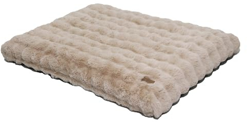 BingoPaw XXXL Hundebett Grosse Hunde, Beige, 130x110x12 cm | Hundekissen Flauschig, Abnehmbar Plüsch, Waschbar, Wasserdicht, Für super große Hunde oder 2 Mittelgroße Hunde