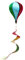 CIYODO 1 Moulin À Vent Arc-en-Ciel Décoratif pour Jardin Terrasse Extérieur Coloré Suspendu Montgolfière Décoration De Cour Extérieur Plastique Couleur Aléatoire