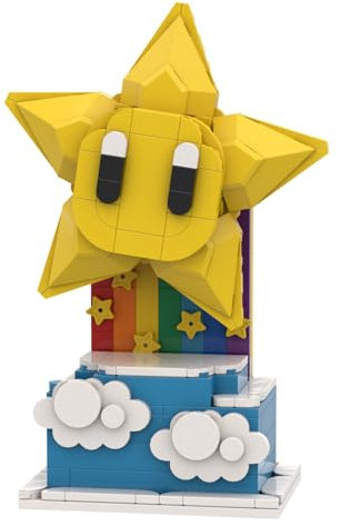 Zorwlodc Jeu de Blocs de Construction Mario Super Stars pour Super Mario, 270 pièces Jeu de Construction de Personnages Mario Stars Invincibilité, Compatible avec Lego 71426 Piranha Plant