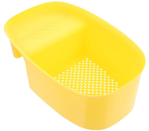 Baluue Saddle-Shaped Mesh Sink Strainer Basket Space-Saving Hanging Drain Basket for Kitchen Sink Multifunctional Fine Mesh Colander for Rinsing Fruits Vegetables Pasta and Easy to