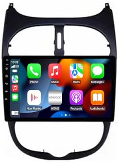 Radio con Pantalla Táctil IPS de para Peugeot 206 2001-2016 Android 15 9 Pulgadas Coche Autoradio Estéreo IPS Pantalla Táctil 2 DIN Radio Bluetooth Am Adh para, 8core4+64G