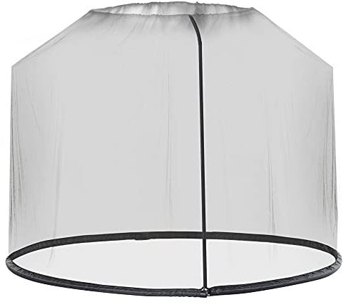 Outsunny Mosquitera para Sombrillas de Jardín Ø3 m Malla para Cubierta de Sombrilla con Cremallera y Tubo Rellenable de Agua para Terraza Balcón Exterior Negro