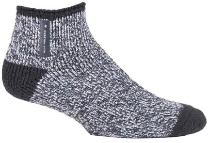 HEAT HOLDERS - Mens Turnover Warm Thermal Fleece Lined Bed Socks with Non Slip Rubber Grips