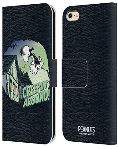 Head Case Designs Offizielle Peanuts Snoopy Vampir Spooktacular Leder Brieftaschen Handyhülle Hülle Huelle kompatibel mit Apple iPhone 6 / iPhone 6s