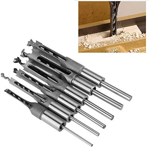 Brocas de taladro cuadrado para carpintería 6 uds.