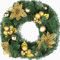 Homewit 40 cm Weihnachtskranz Türkranz Wandkranz Weihnachtsdeko Künstliche Weihnachtskranz Adventskranz für außen & innen, mehrweg