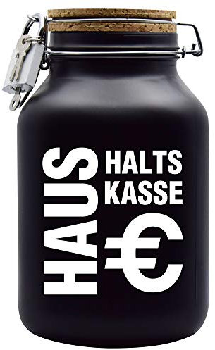 Spardose Haushaltskasse Geld Geschenk Idee Schwarz XXL