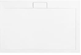 VBChome Duschwanne 140x90 cm + Siphon sehr Flach Sanitär-Acryl Hochwertige Duschtasse Glasfaser verstärkte Rechteck Weiß Aufbau-Höhe: 4,5 cm Ablaufgarnitur Viega Domoplex Komplett
