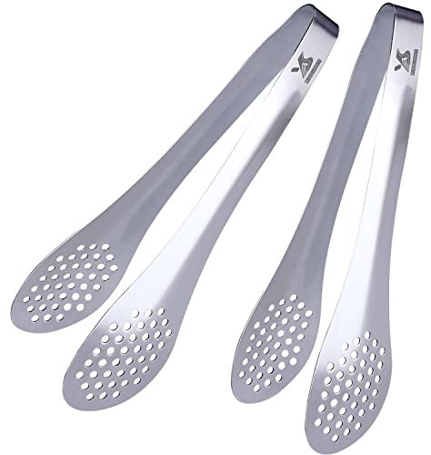 MSY BIGSUNNY Küchenzange Servierzange aus Edelstahl, (17,8 cm, silberfarben, 2 Stück)