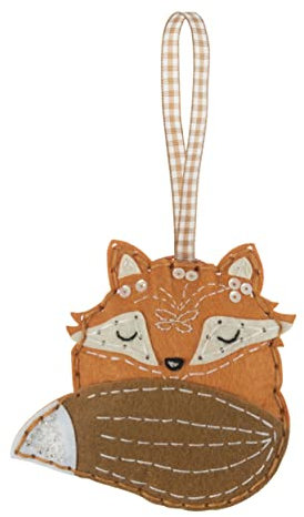 Trimits Christmas Felt Decoration Kits, 9 x 10cm, Festive Fox (GCK165)
