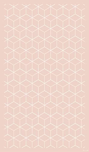 DobleUve Estudio Tapis Vinyle 6 | Rose | 200x300 cm | Tapis Cuisine | Tapis de Salon Antidérapant Antifongique Ignifuge | Tapis Enfants | Tapis Bain PVC | Tapis PVC