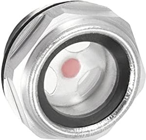 PATIKIL 1/2PT Maschio Filettato Olio Liquido Livello Indicatore Mirino Vetro, Alluminio Lega con O-Ring per Aria Raccordi Compressore
