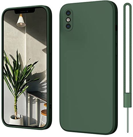 ElestBela iPhone X Hülle, iPhone XS Hülle Silikon Case, Hanyhülle iPhone X/XS 5.8'' Ultra Dünn Slim mit Microfiber, Kratzfeste Rundumschutz Case Schutzhülle Hülle für iPhone X/XS Grün