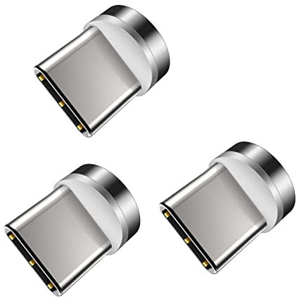 YSJJZRL Lot de 2 (1M + 2M) Micro câble USB de Charge magnétique 360° LED 3A Câble de Charge Rapide pour Samsung S7 S6 Edge S4 S3 etc. (3 Paquet,Tête de Type C)