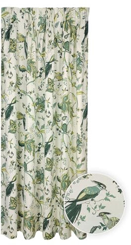 The Mill Shop Kensington Lined Door Curtain - 1 Panel, 65 x 84 (168 x 213cm), Washable Front Door Curtain with 3 Tape Top, Pencil Pleat