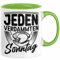 American Football Tasse Geschenk Jeden verdammten Sonntag American Football-Spieler Geschenkidee Kaffee-Becher (Grün)