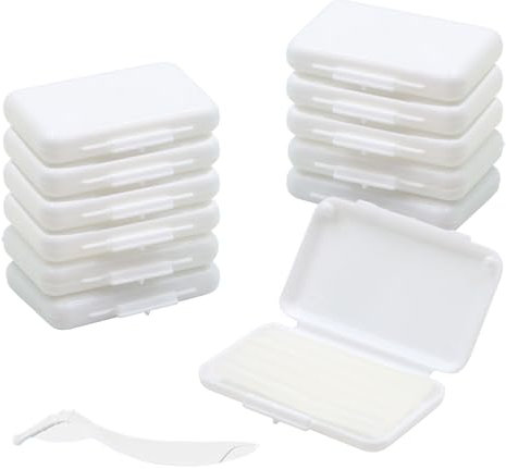 Scettar 12 Cajas/60 tiras Cera de Ortodoncia para Frenos, Sabor original Cera Dental para Cera Ortodoncia Brackets Cera de Dientes, Cera Bucal Cera Dental para Aliviar la Irritación y el Dolor