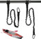 xiaoxianxian 2 Stück Kajak Paddelleine,Kajak Paddel Leine Elastische,Kajak Sicherheit Paddelleine Mit D Karabiner für Kajak Boot Surfbrett Bootfahren (Schwarz)