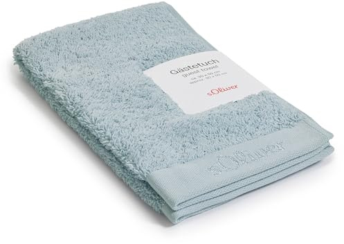 s.Oliver Gästehandtuch 30x50 cm - 100% Baumwolle, 600 g/m², weich & saugstark, Gästetuch hellblau