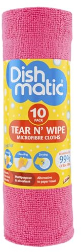 Dishmatic 10 Tear N' Wipe Microfibre Cloths