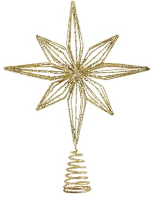 Festlicher Eisendraht-Weihnachtsbaum, leuchtender fünfzackiger Stern, Dekoration, Ornament für Urlaubsatmosphären, festliche Atmosphäre