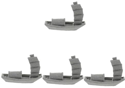 BESPORTBLE 4pcs Large Aquarium Ornament Fish Tank Boat Decoration Underwater Boat Decor Simulation