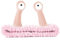 Molain Gesicht Waschen Stirnband Palm Und Schnecke Spa Haarbänder Make Up Stirnbänder Frauen Cartoon Niedlich Korallen Fleece Elastisches Kreative Haarschmuck Zum Dusche Sport Schönheit (Hellrosa)