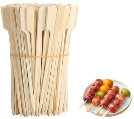 400pcs Mini Skewers, Burger Sticks – 9cm Wooden Skewers for Fruit, BBQ, Appetizers & Cake Decorating, Mini Food Sticks for Parties & Grilling
