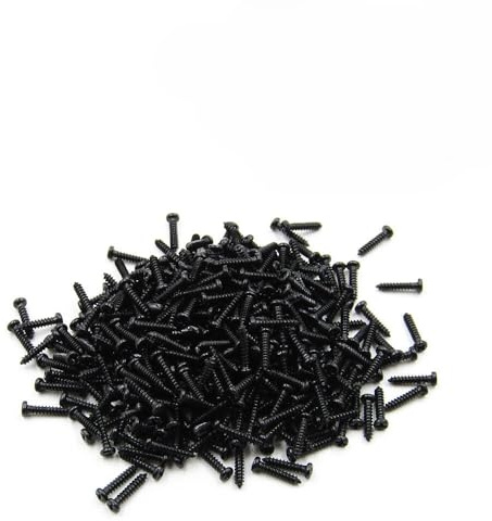 NUZBCPETR Screws, Black Steel Small Self Tapping Screws Phillips Pan Head(M2 x 6mm)