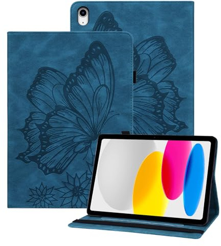 Rostsant Hülle für iPad 10.Generation 2022 10,9 Zoll PU Leder Brieftasche Magnetisch Stand Tablet Schutzhülle für ipad 10.9/iPad 11 (A16) 2025 Navy Blau