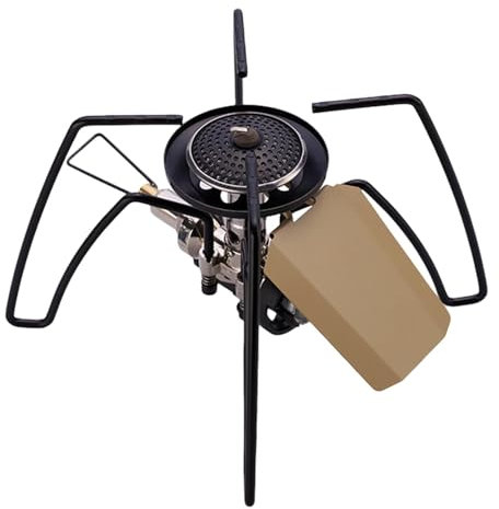 Réchaud de camping pliable - Four à cassettes de camping - Réchaud pliable - Brûleur à cassette de camping résistant intempéries - Four puissant pour pique-nique de pêche
