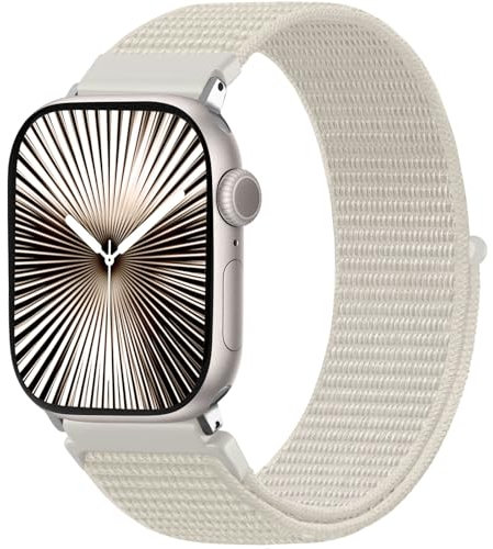 Ynitec Sport Loop Armbänder Kompatibel mit Apple Watch Armband 38mm 40mm 41mm 42mm für Damen, Einstellbar Weich Nylon Ersatzarmband für iWatch Band Series 10 9 SE 8 7 6 5 4 3 2 1, Polarstern