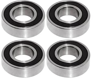 Kugellager 15x32x9 mm - 6002 2RS gummigedichtet 4 Stück - rcbay | Chromstahl Radial Rillenkugellager für 15mm Welle