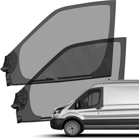 Insektenschutzgitter Ersatz für Ford Transit MK6/7/8/9 2000-2025, Magnetisches Insektennetz für Seitenscheibe (Paar) 2 Stück, Moskitonetze Atmungsaktiv Insekten für Outdoor Camping